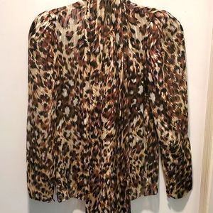100% silk leopard print blouse, size 4